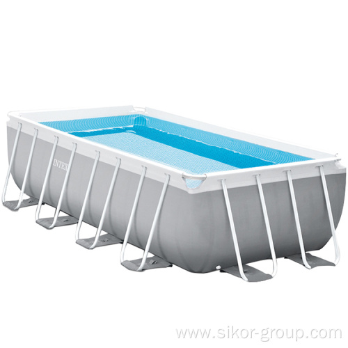 Above Ground Piscinas De Plastico Grande Retangular Rectangular Frame Swimming Pool Metal Frame Steel Swimming Pool